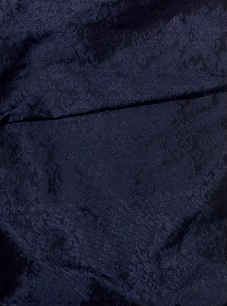 40/% SALE Indian brocade Fabric Black and Purplish blue fabric Brocade fabric by the yardMeter NFAF369 Dress fabric Floral Design