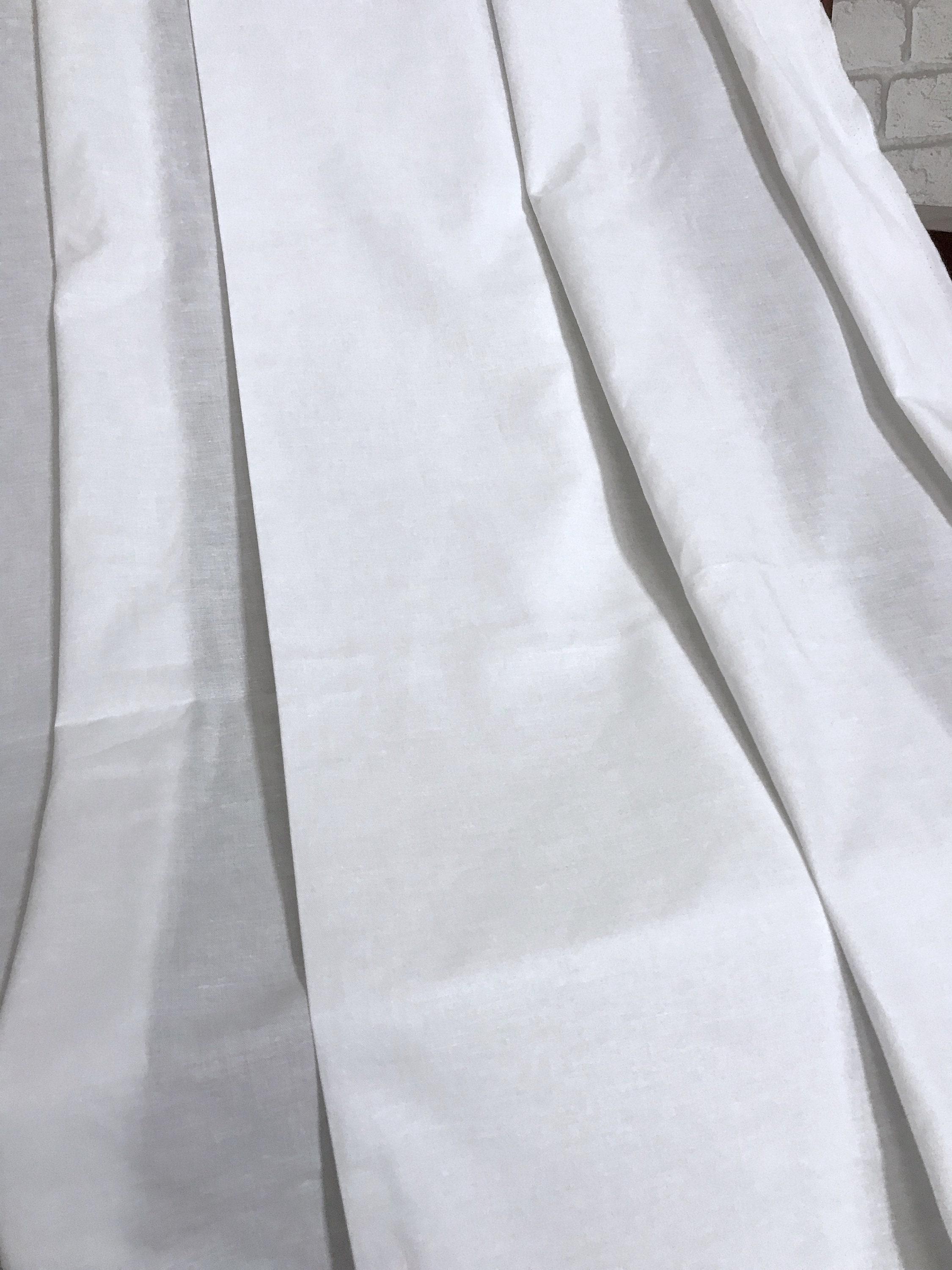 50% OFF White Cotton fabric White 58 Wide 100 percent | Etsy