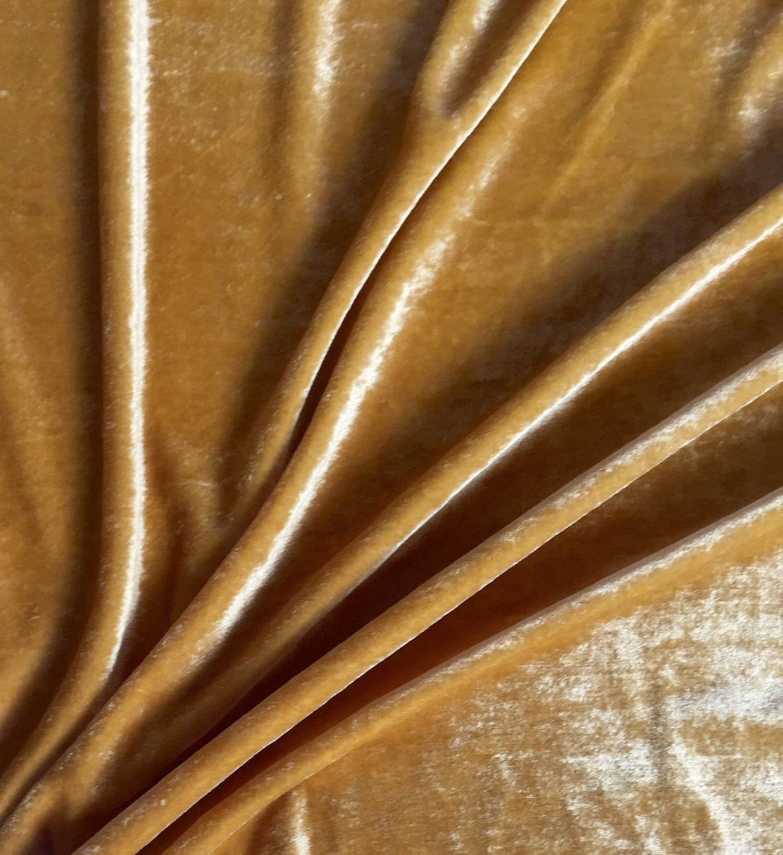 50 SALE Gold Velvet Fabric Dress Stretchable velvet Etsy