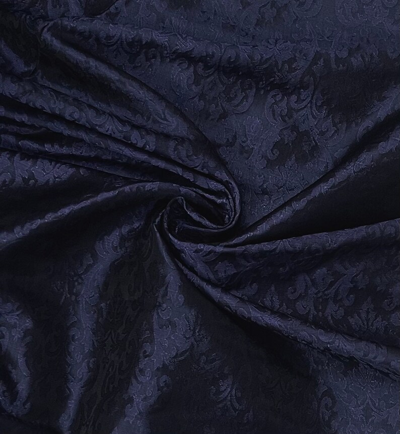 40/% SALE Indian brocade Fabric Black and Purplish blue fabric Brocade fabric by the yardMeter NFAF369 Dress fabric Floral Design