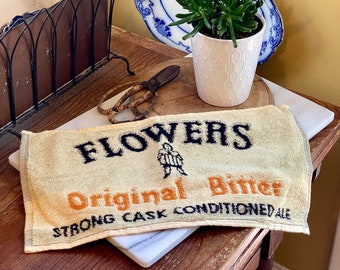 Fun Vintage Flowers Bar Towel    So Cute for a Potting Shed or Home Bar