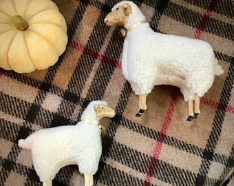 Vintage Putz Style White Lamb Sheep