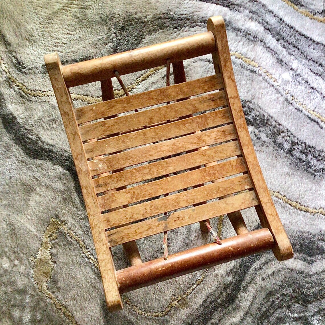 FUN Wood Folding Camp Stool Vintage Outdoor Style Etsy
