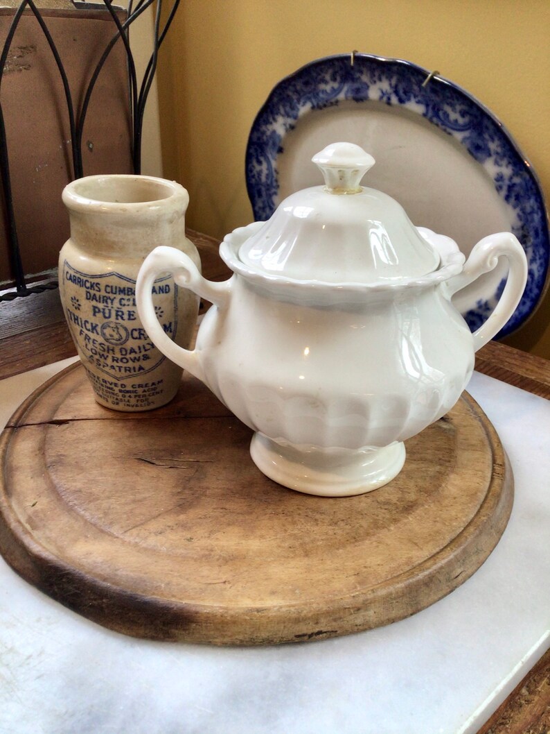 MEAKIN Ironstone Sugar Bowl Classic White Farmhouse MUST HAVE Etsy