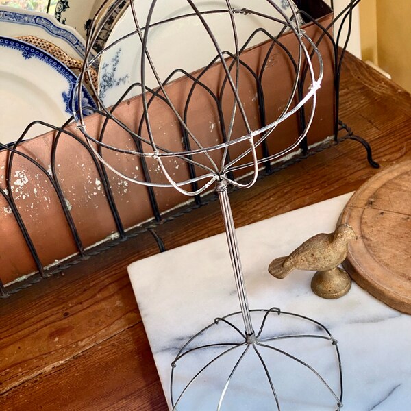 Beautiful French Wire Hat or Wig Stand          Add Instant Vintage Parisian Style Wherever You Use This Beauty!