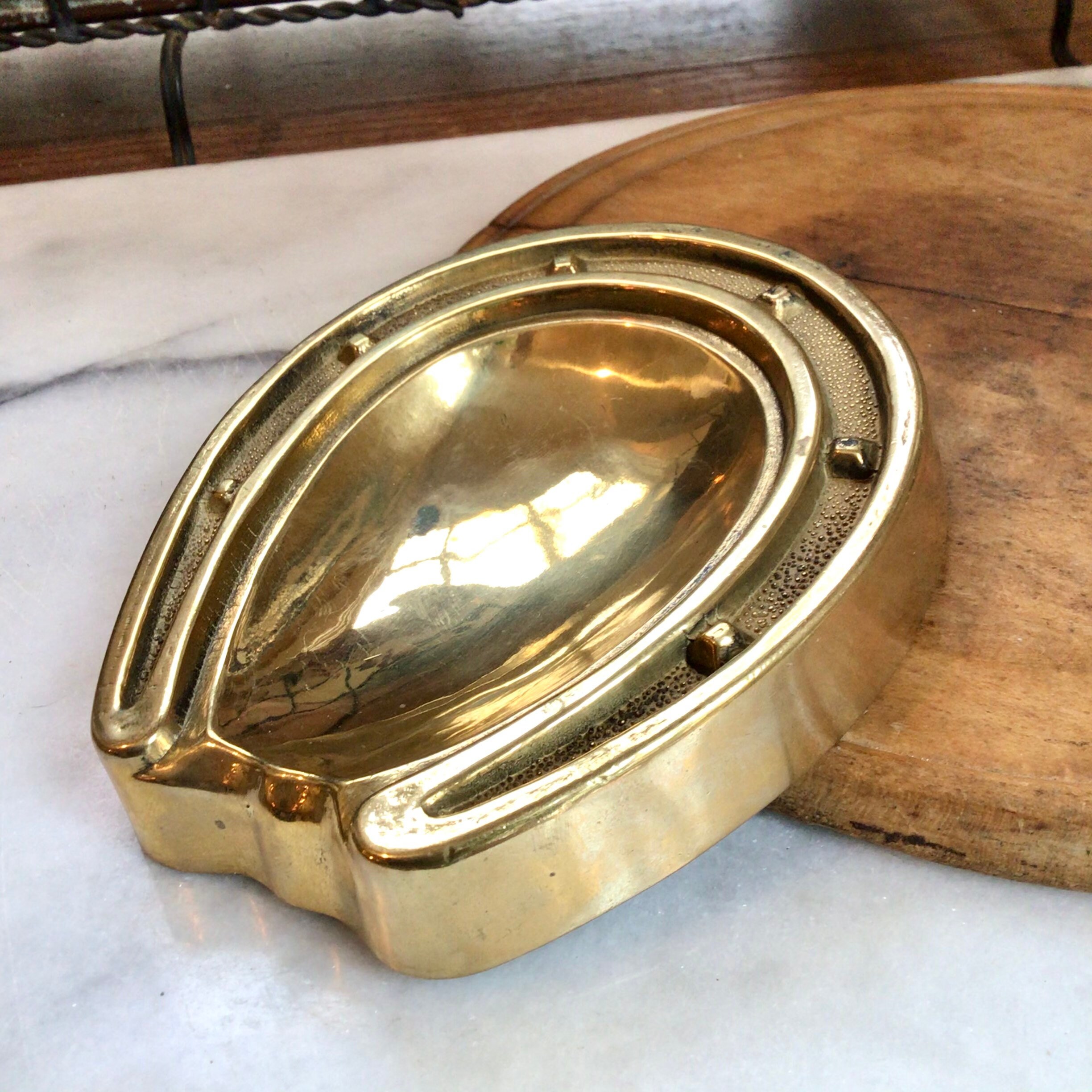 Brass Horseshoe Trinket Dish Etsy