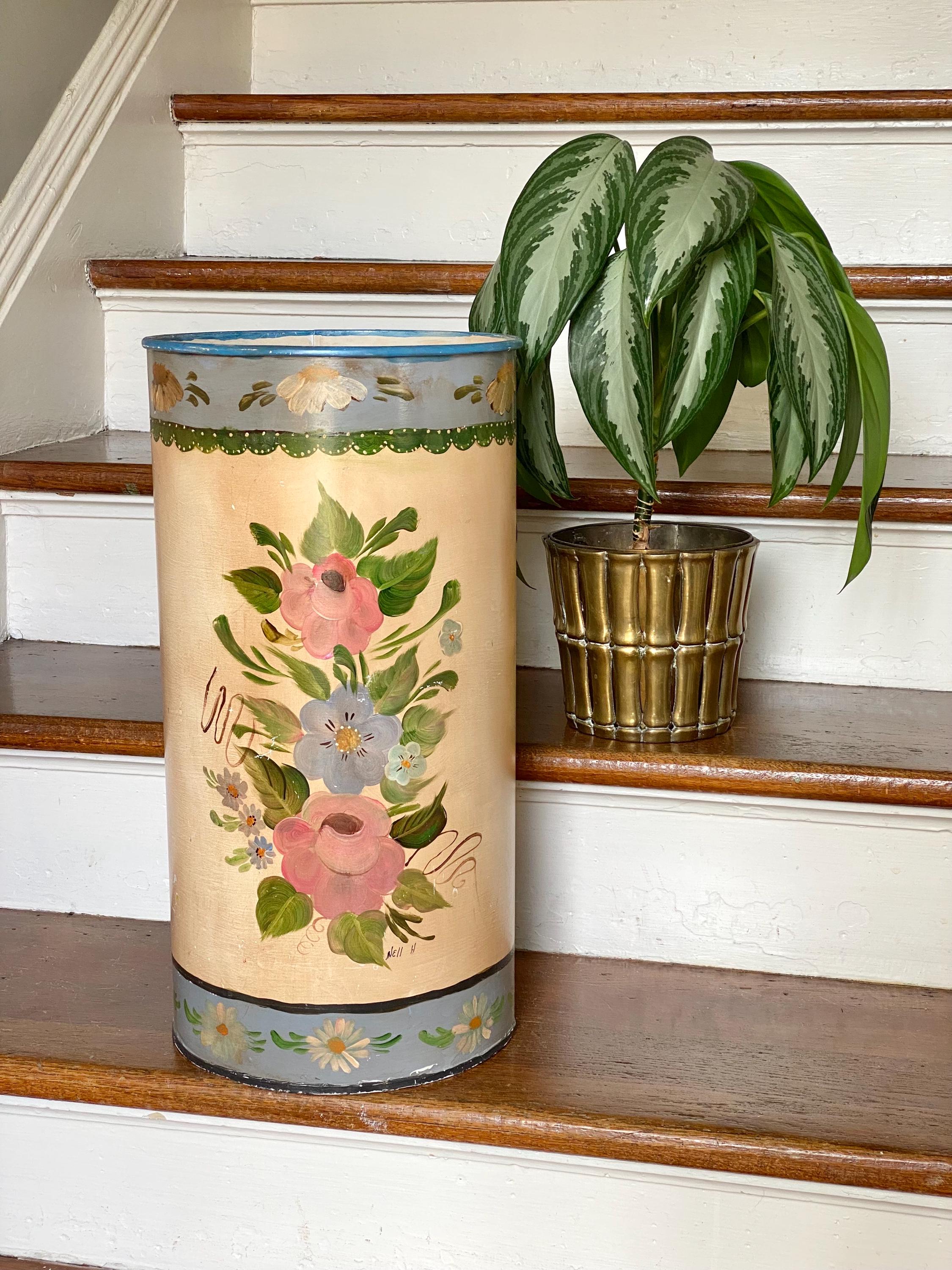 トールペイント(アッセンデルフト) 傘立て Toleware Umbrella Stand - Etsy