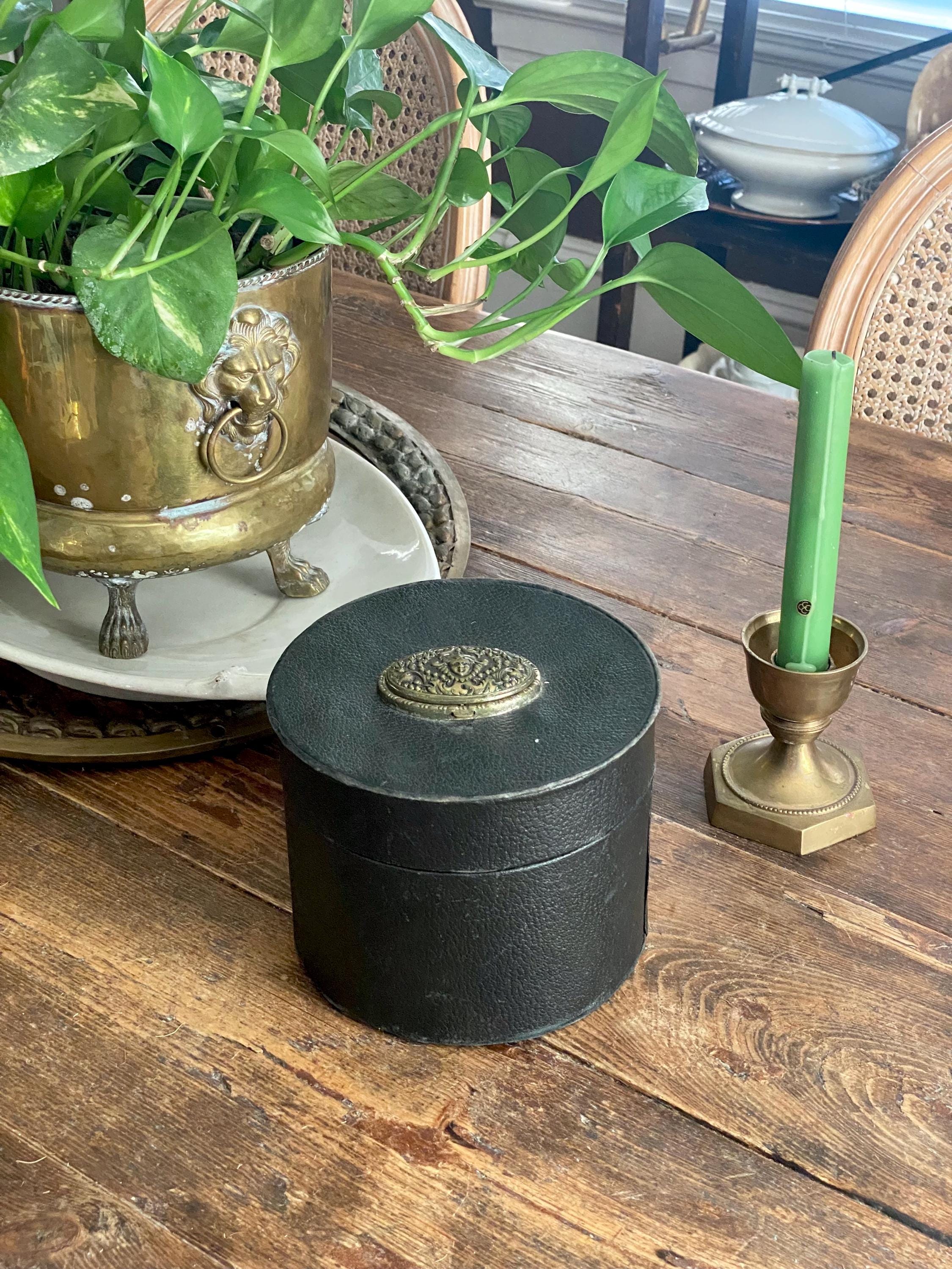 Antique Leather Collar Box Collars and Cuffs