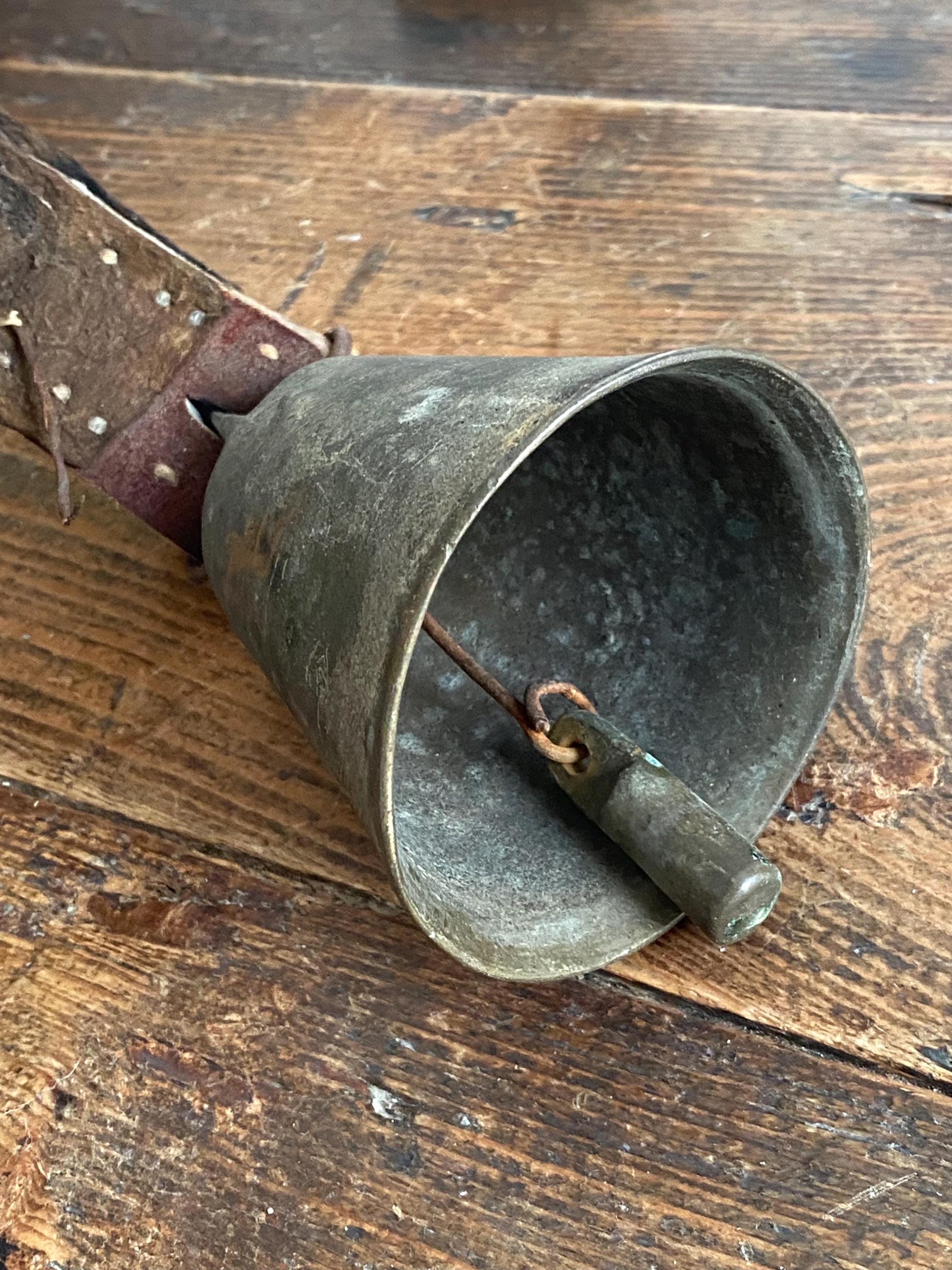 Antique Cowbell With Leather Handle Rustic Treasure! Love That Sound - Etsy