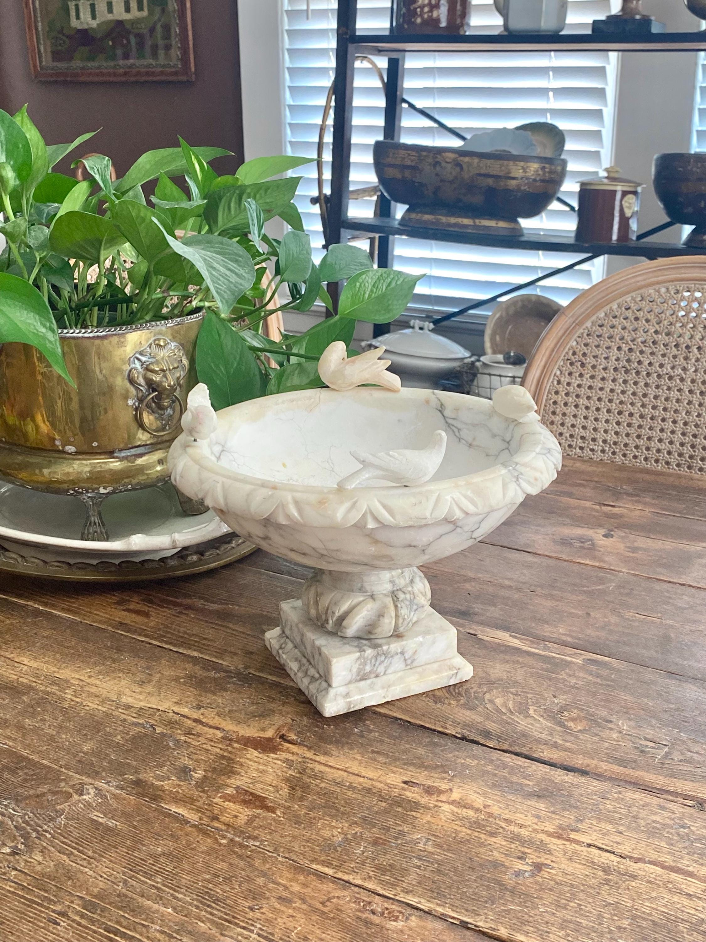 Alabaster Birds for Bird Bath - Etsy