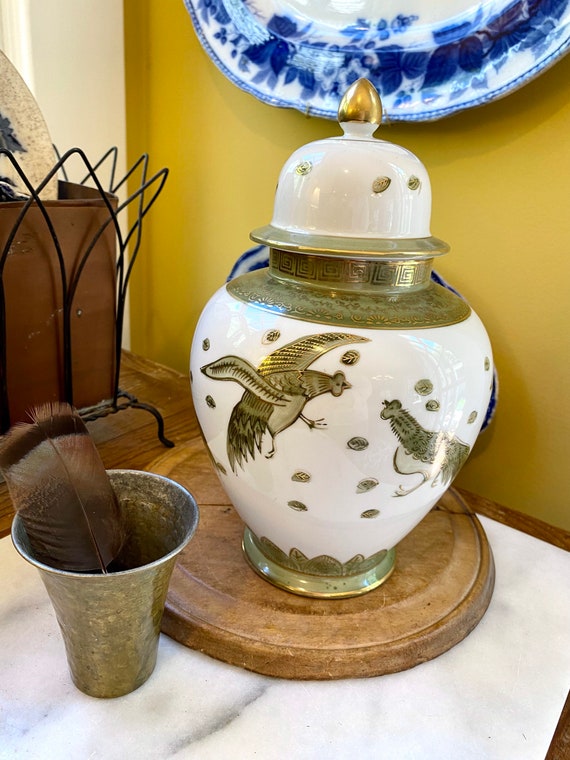Vintage Andrea by Sadek Porcelain Ginger Jar - Etsy