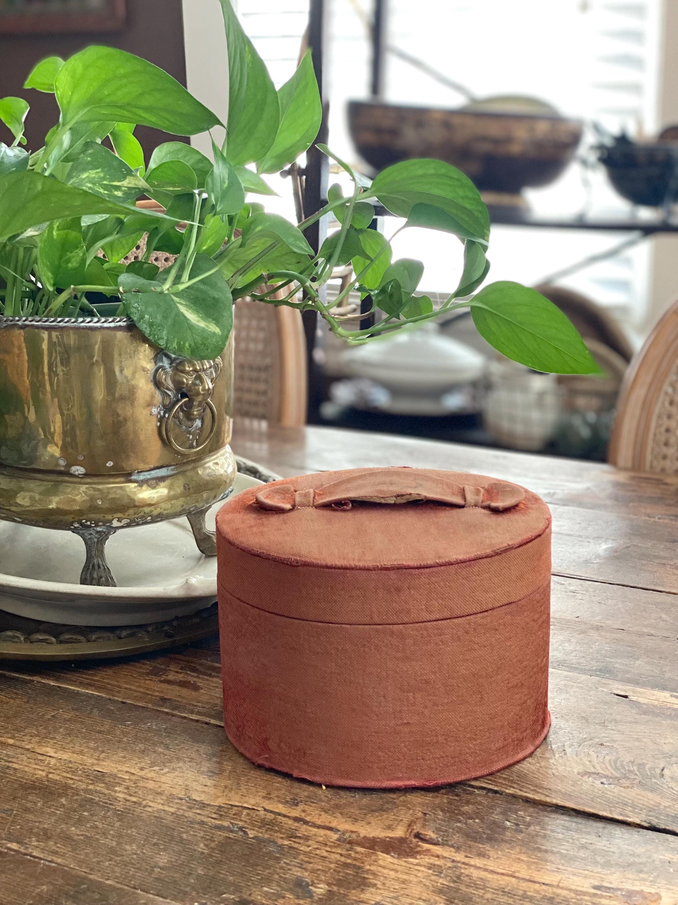 オレンジ色のアンティーク調ビクトリアンベルベット製襟箱 - Etsy 日本