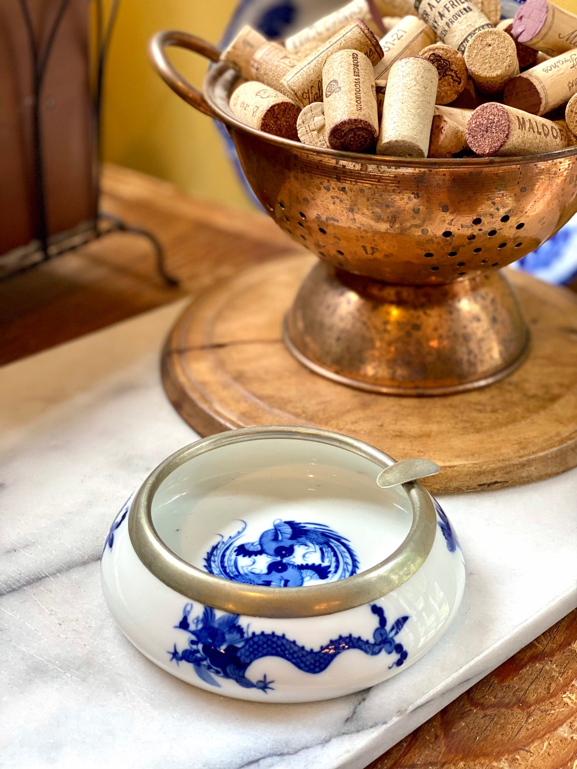 Vintage Meissen Porcelain Ashtray Blue Ming Dragon Germany - Etsy