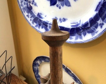 Tall Wood Architectural Spools Spindles Knotting Needles     Wonderful Vase or Basket Filler!        Pagoda Style!