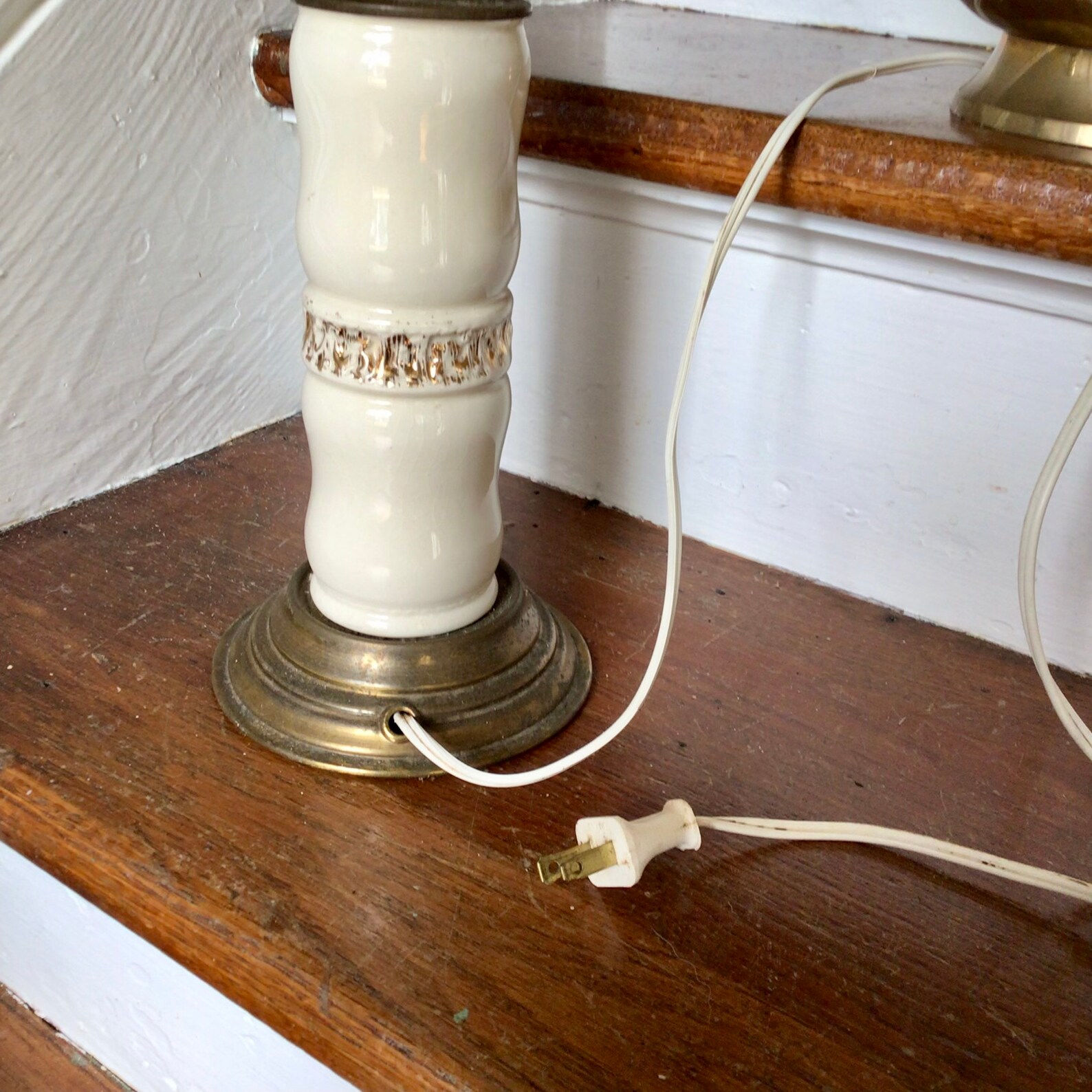 BEAUTIFUL Floral Ceramic Lamp Hand Painted Vintage Style Etsy