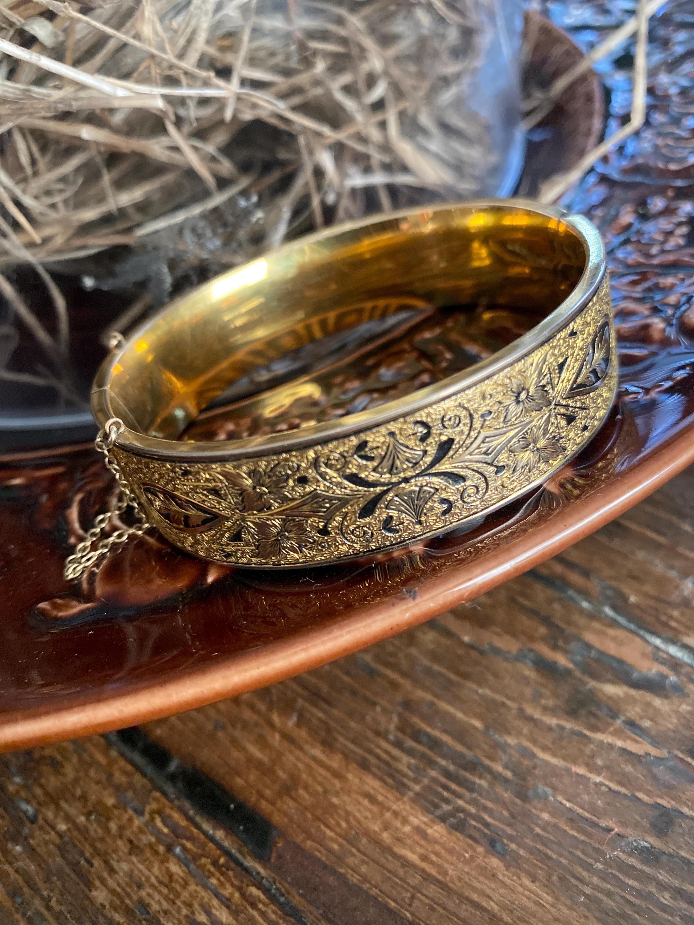 Vintage Gold Filled Simmons Betsy Ross Hinged Bangle Bracelet - Etsy