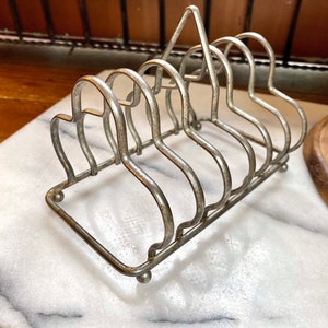 Magnificent Footed Silverplate British Toast Rack