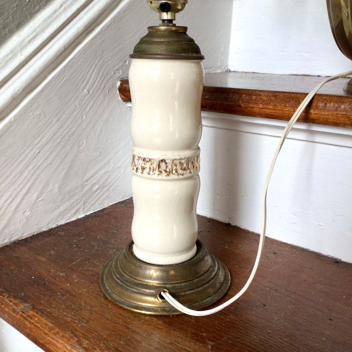 BEAUTIFUL Floral Ceramic Lamp Hand Painted Vintage Style Etsy