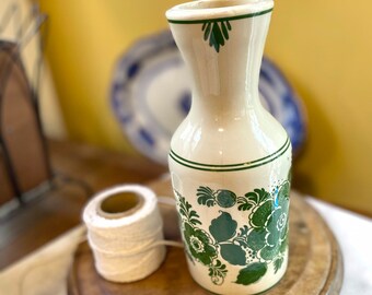 Gorgeous Rare Green Delft Carafe    So Many Ways to Use This Beauty!