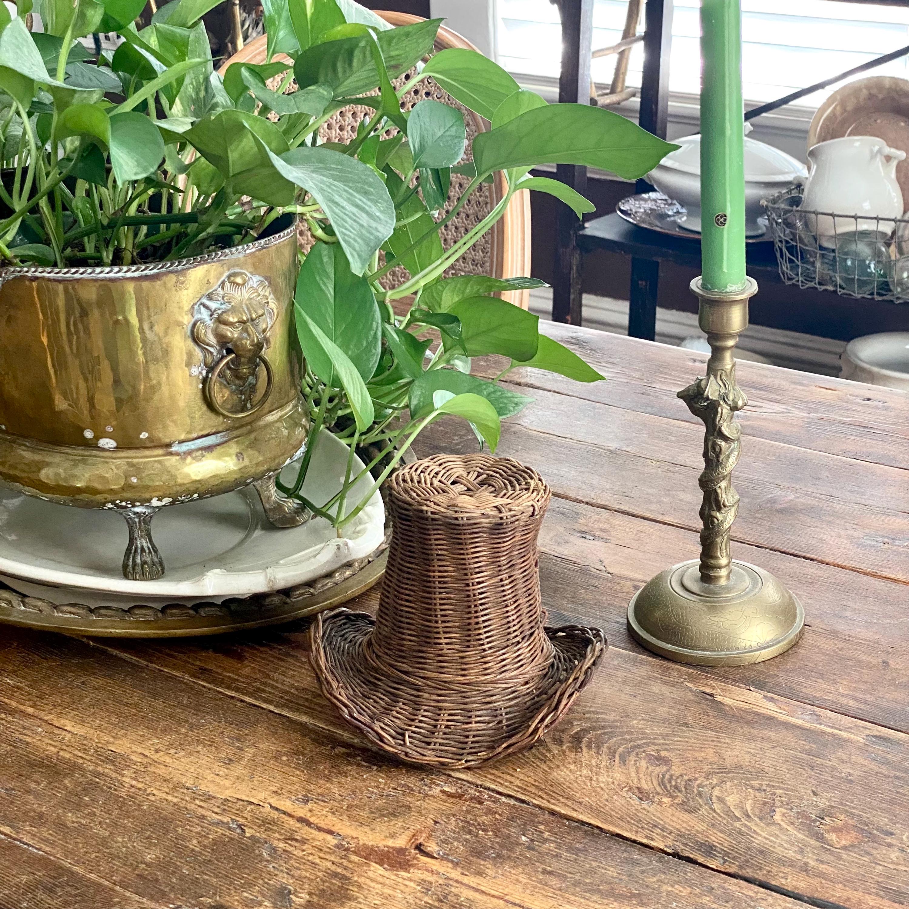Wicker Antique Planter - Etsy