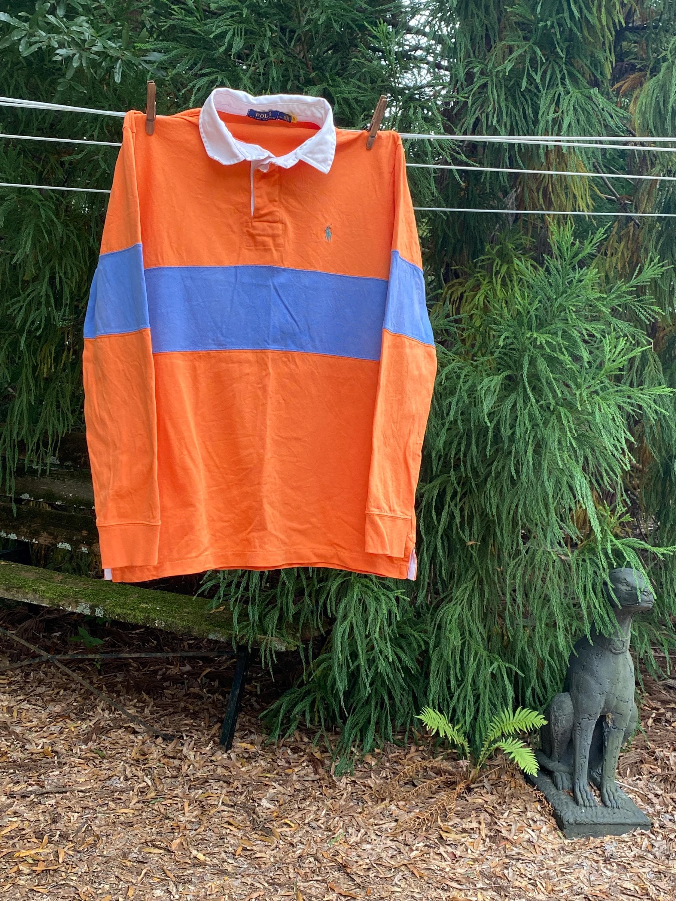 Vintage Orange & Blue Stripe Ralph Lauren Rugby Shirt - Etsy