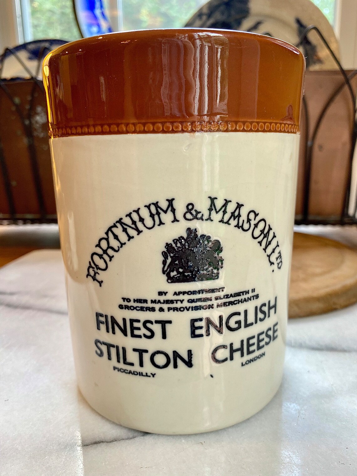 Large Vintage Fortnum & Mason Pottery Stilton Crock Excellent Etsy