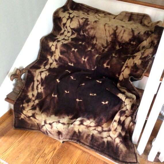Brown Horsehair Buggy Blanket Makes a Great Rug Antique Etsy