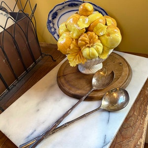 Gorgeous Pair Italian Silverplate Salad Serving Utensils