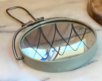 Adorable Vintage Shaving Mirror or Lie Flat and Create a Plateau       No Room This Won't Look Fabulous In!