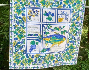 Beautiful French Nautical Tea Towel        Vintage European Kitchen Beauties!        Brook Trout