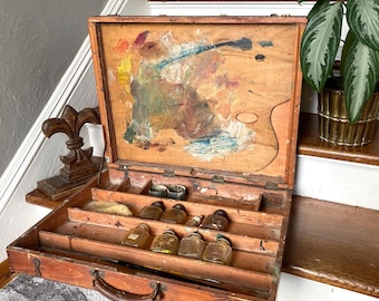 Magnificent Travel Painter&#39;s Case Plein Air Treasure As Found with All Items