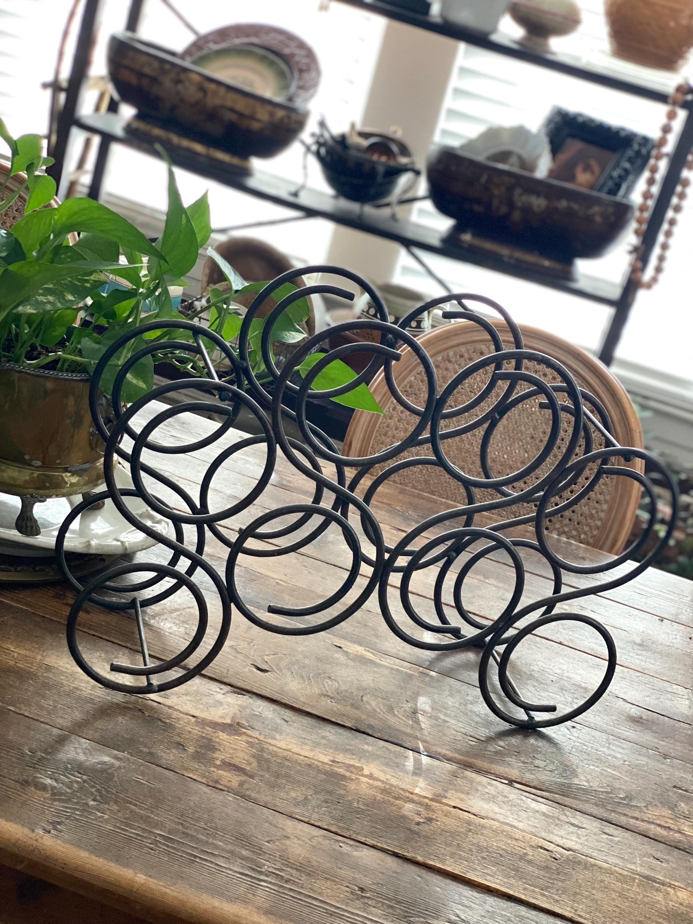 Vintage Iron Scroll Wine Rack - Etsy