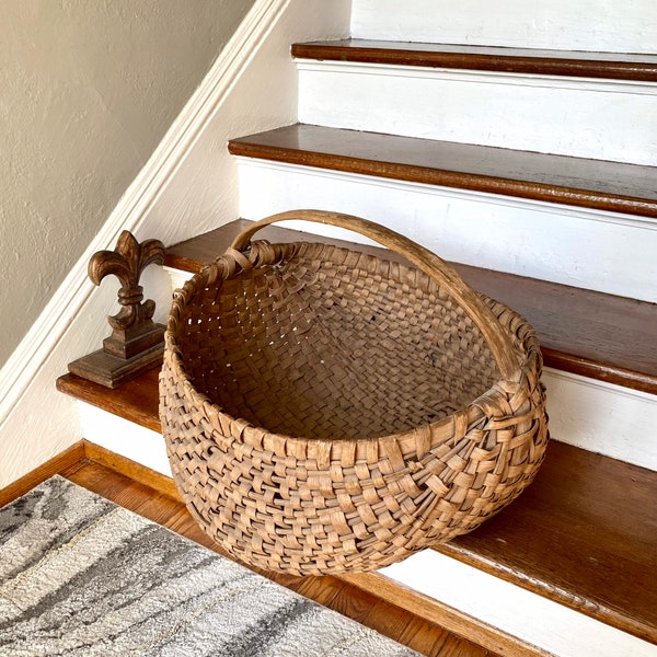 Antique Buttocks Basket Etsy
