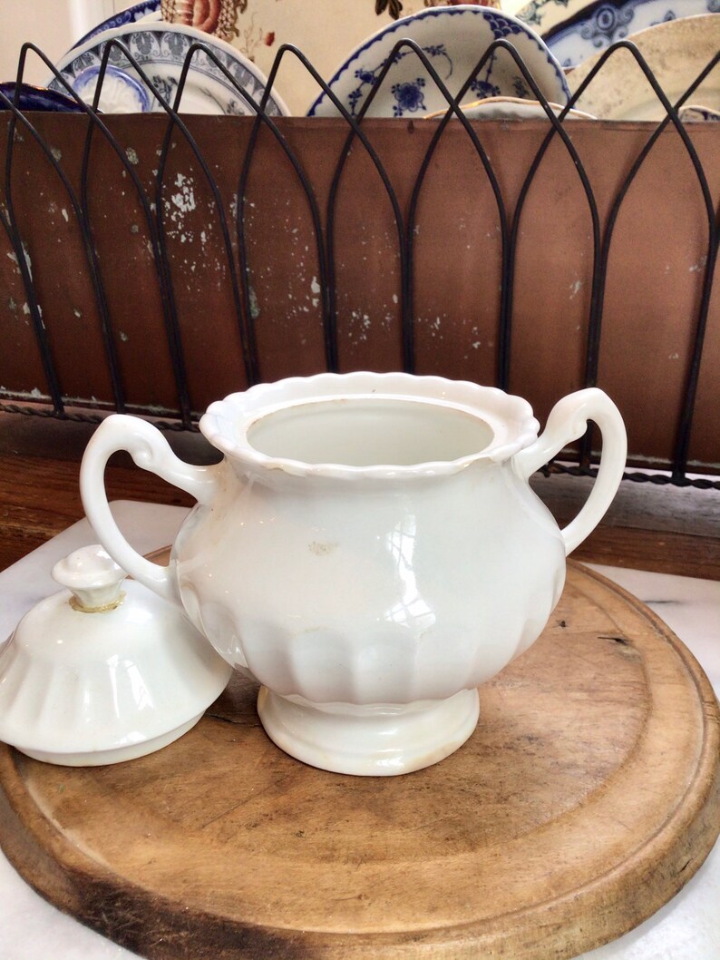 MEAKIN Ironstone Sugar Bowl Classic White Farmhouse MUST HAVE Etsy