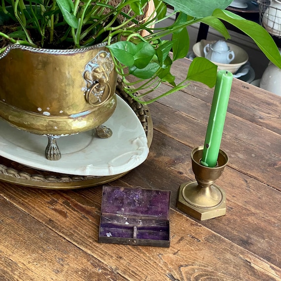 Antique Iron & Velvet Glasses Case