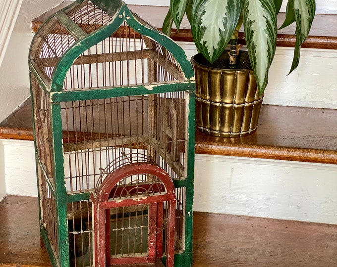 Gallery Detail: Beautiful Large Wood Metal Bird Cage Vintage Porch Decor Beauty