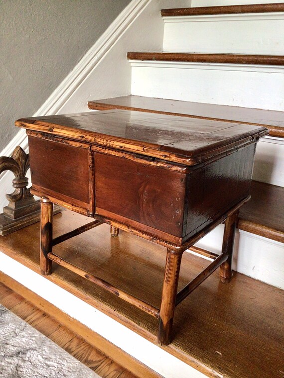 Antique Tabletop Storage Box Unique Estate Heirloom Piece More Etsy Canada