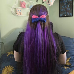 Pride Hair Bow Barrettes Crochet