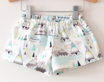 Basic Shorts pdf sewing pattern.  Unisex, 3 lengths, 3 finishing options.