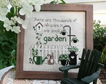 Nature Cross Stitch Pattern - Garden Cross Stitch Pattern - Inspirational Cross Stitch PDF - Downloadable Cross Stitch Pattern -