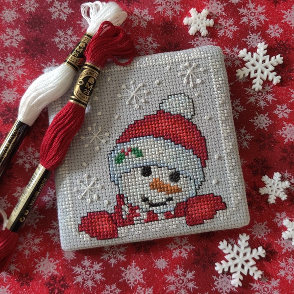 Snowflake Cross Stitch Pattern - Snowman Cross Stitch - Winter Pattern - Christmas Cross Stitch - Cross Stitch Snowman PDF - Pattern Keeper