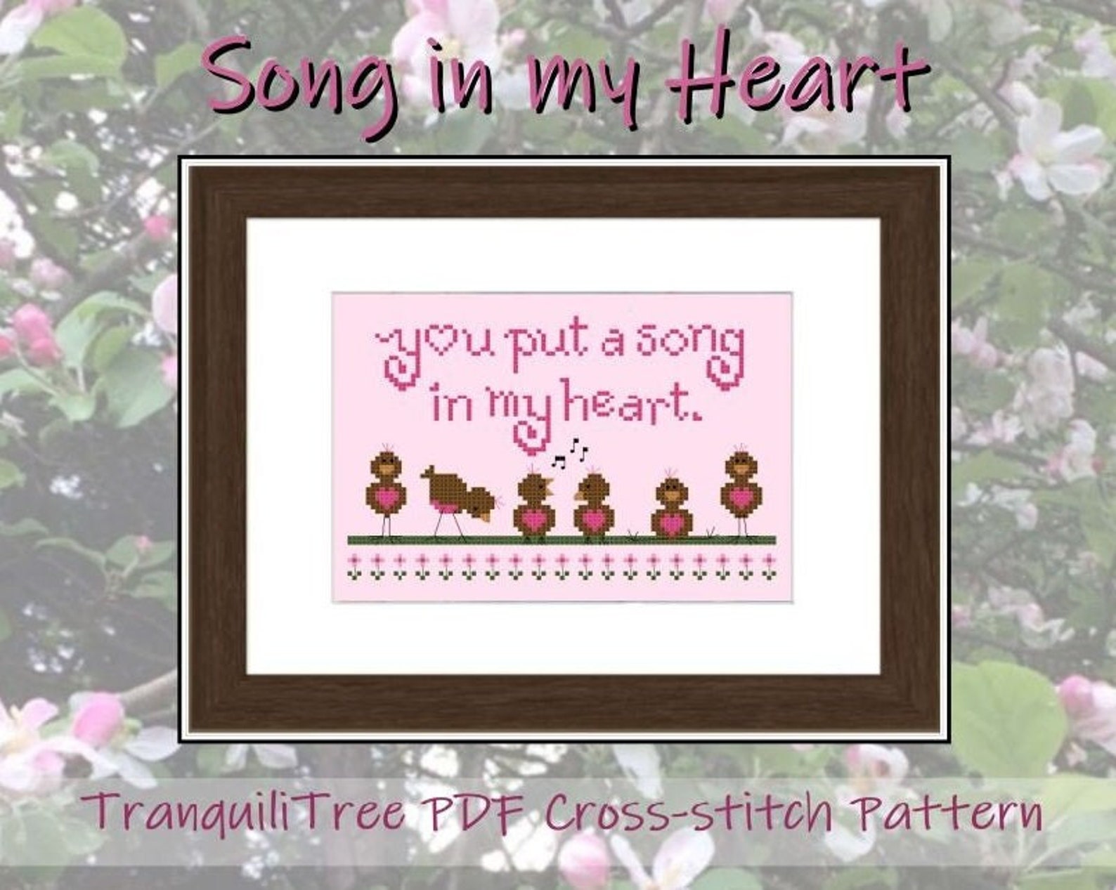 Valentine Cross Stitch Pattern PDF Cross Stitch Pattern Tranquilitree ...