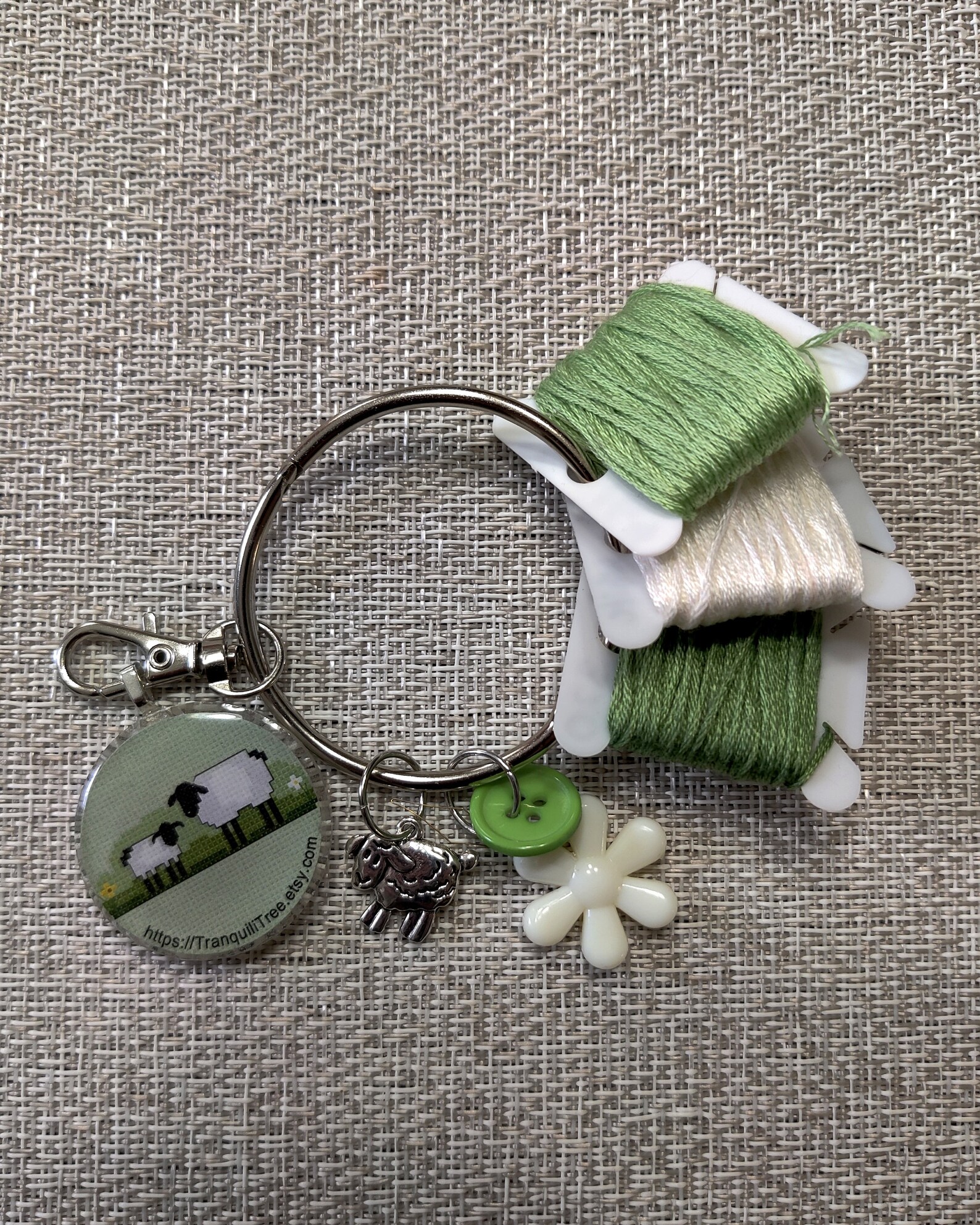 Floss Keeper Floss Bobbin Ring Sheep Thread Keep Sheep Etsy