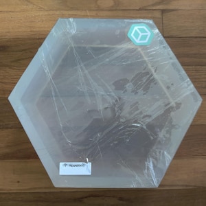 9&quot; Hexagon Clear Silicone Mold / Deep Silicone Resin Block Mold / Floral Preservation / Wedding and Memorial Flowers
