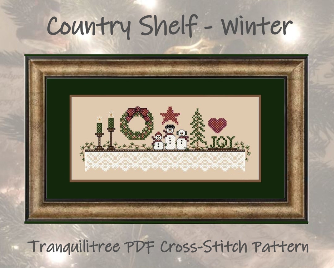 Winter Cross Stitch Pattern Country Cross Stitch Christmas - Etsy
