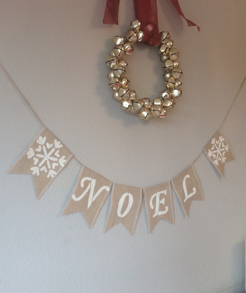 Hessian christmas bunting