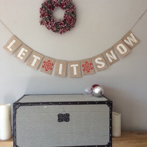 Hessian christmas bunting