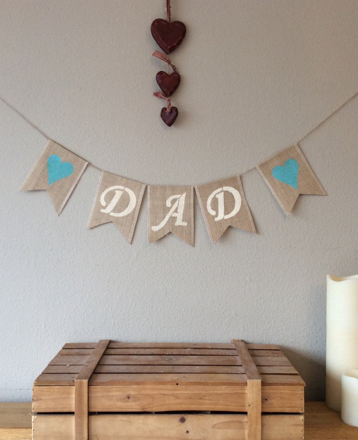 Fathers Day Dad Birthday Hessian Bunting Banner Burlap Rustic - Etsy UK
