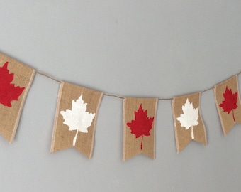 Canada Canadian Bunting Banner hessian Burlap