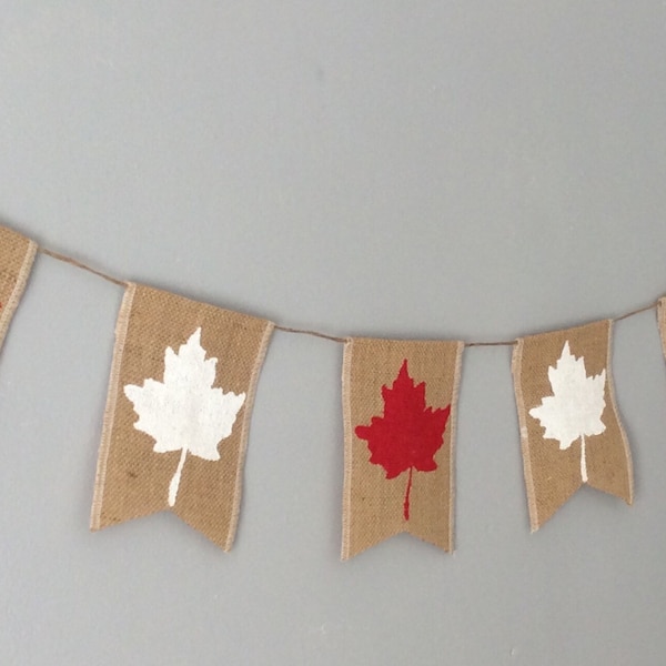 Canada Canadian Bunting Banner hessian Burlap